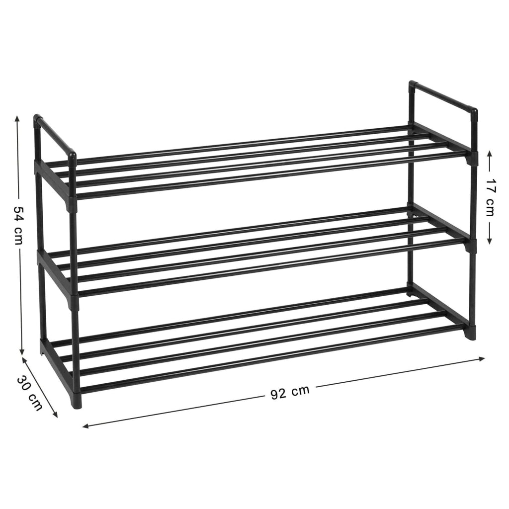 Scarpiera Valora LSA303B02 in acciaio nero per corridoio
