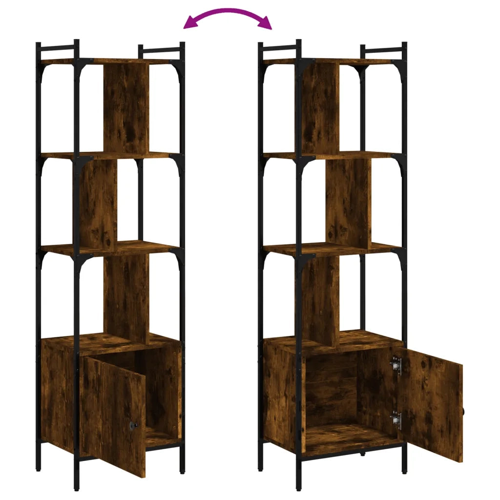 Libreria con Anta Rovere Fumo 44,5x30x154,5cm Legno Multistrato 833355