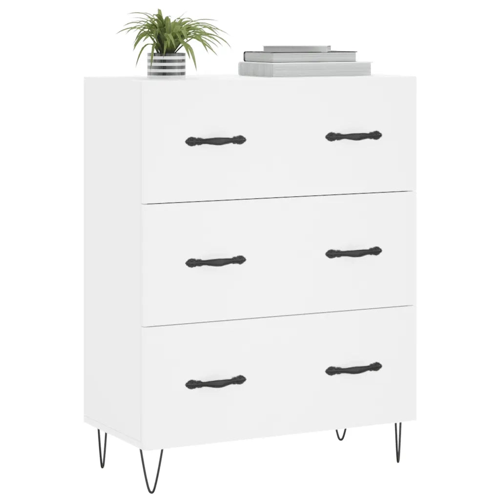 Credenza | Madia | Buffet da pranzo | Armadio da pranzo Bianca 69,5x34x90 cm in Legno Multistrato