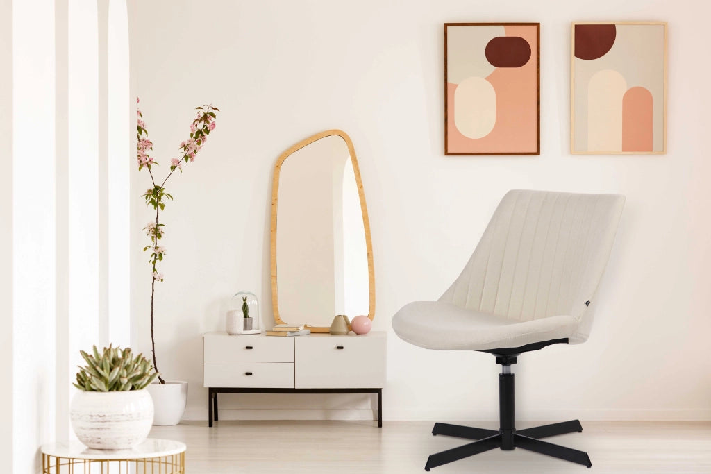 Sedia da Lounge Granby crema