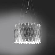 Sospensione Moderna Amanda Polilux ® Argento E Metallo Cromo 1 Luce E27 D50Cm