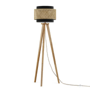Vicco Lampada da terra Rattan/nero 45 x 142 cm