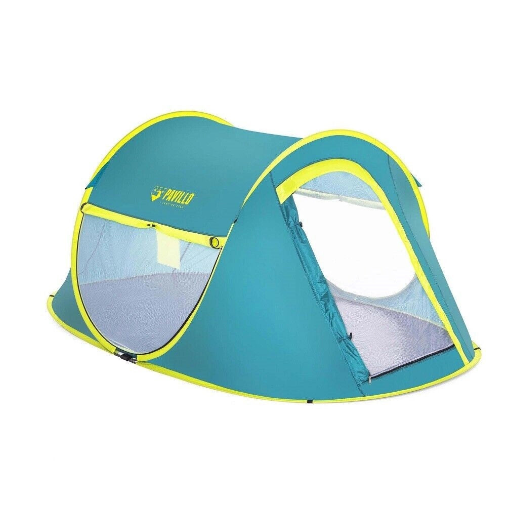 Trade Shop - Tenda Da Campeggio Pop-up 2 Persone Tasca Interna Zanzariera 235x145x100cm 68086 -