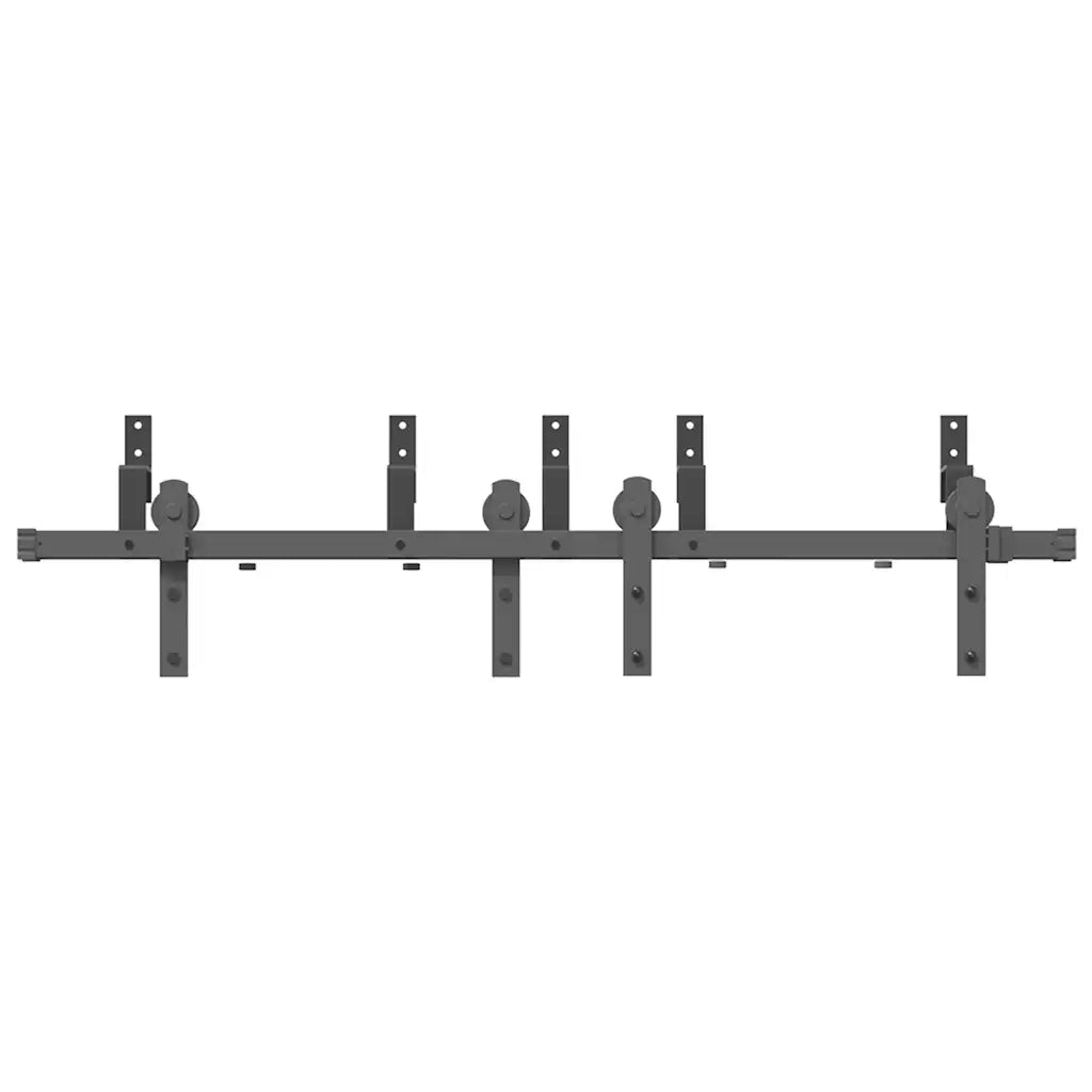 Kit di Binari per Porte Scorrevoli 152,5 cm Acciaio Nero CFW9775239