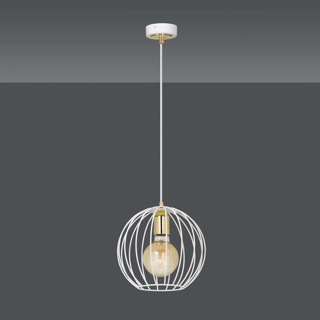 Sospensione Contemporanea Omoikane Acciaio Bianco 1 Luce E27 Ip20