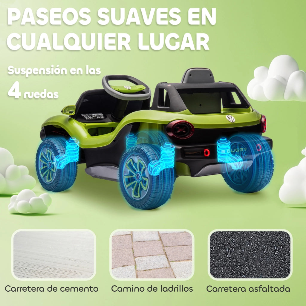 Auto Elettrica per Bambini Volkswagen E-Buggy 12V ¨C Zephmum ¨C Verde con Telecomando