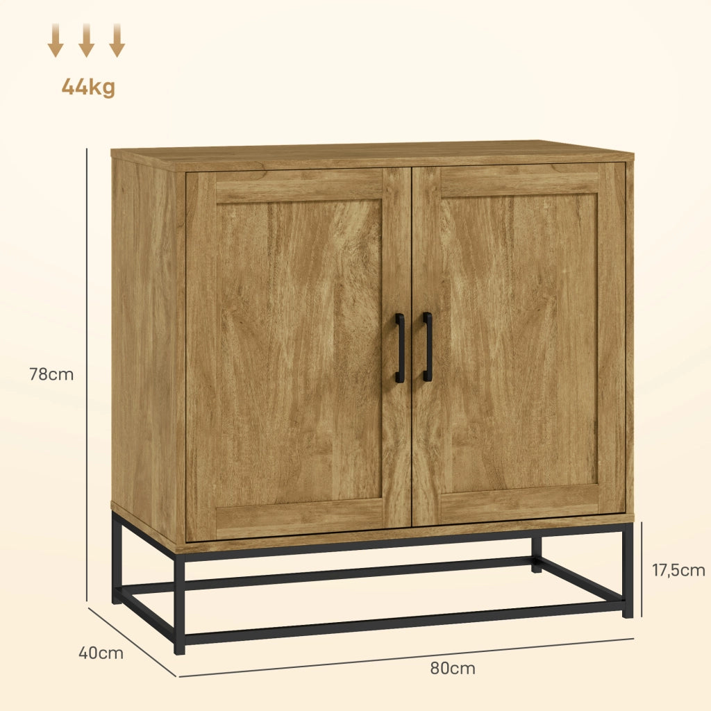 Buffet armadio 2 ante ¨C zephmum ¨C legno naturale 80x40x78 cm