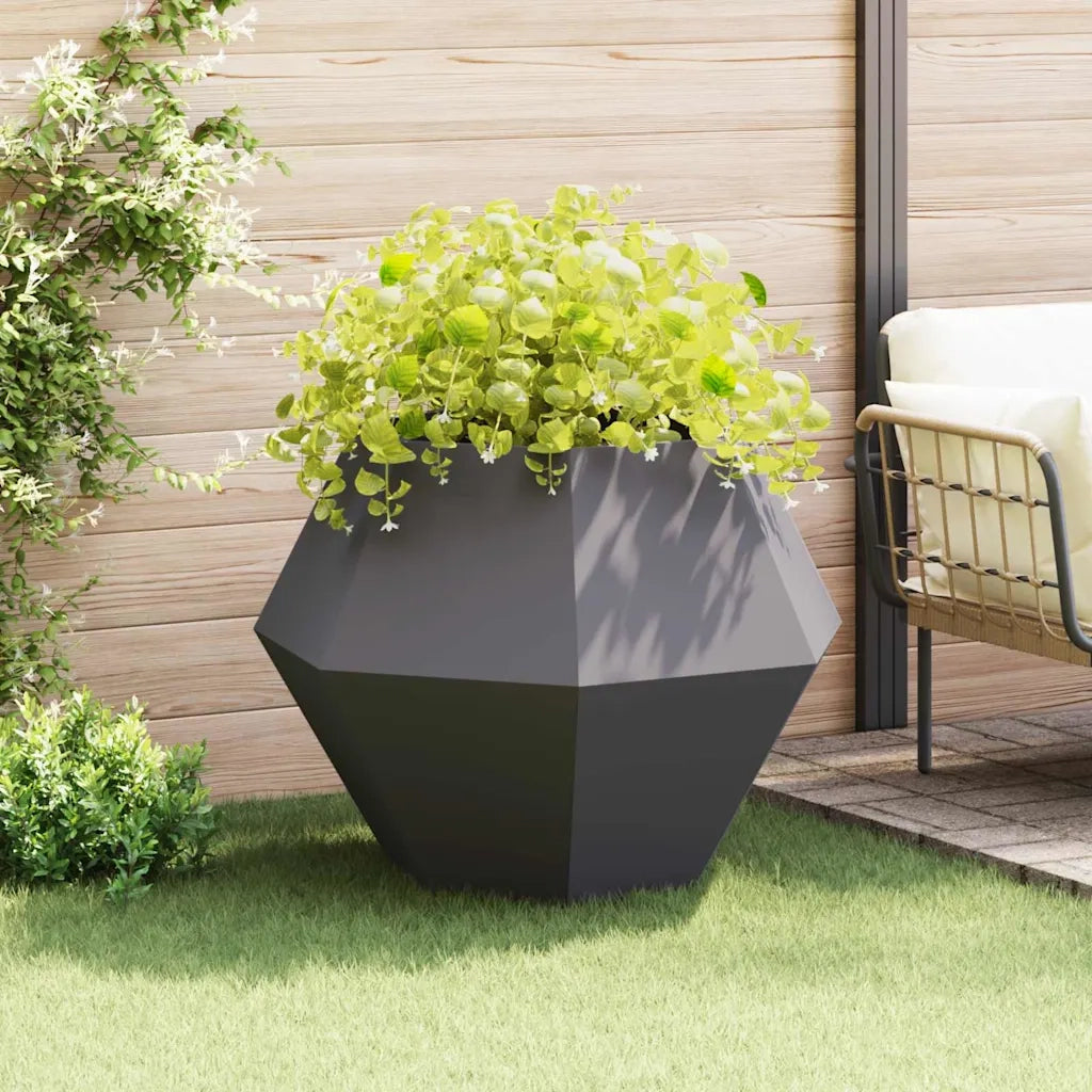 Fioriera Nero 100 x 100 x 80 cm Acciaio 884024
