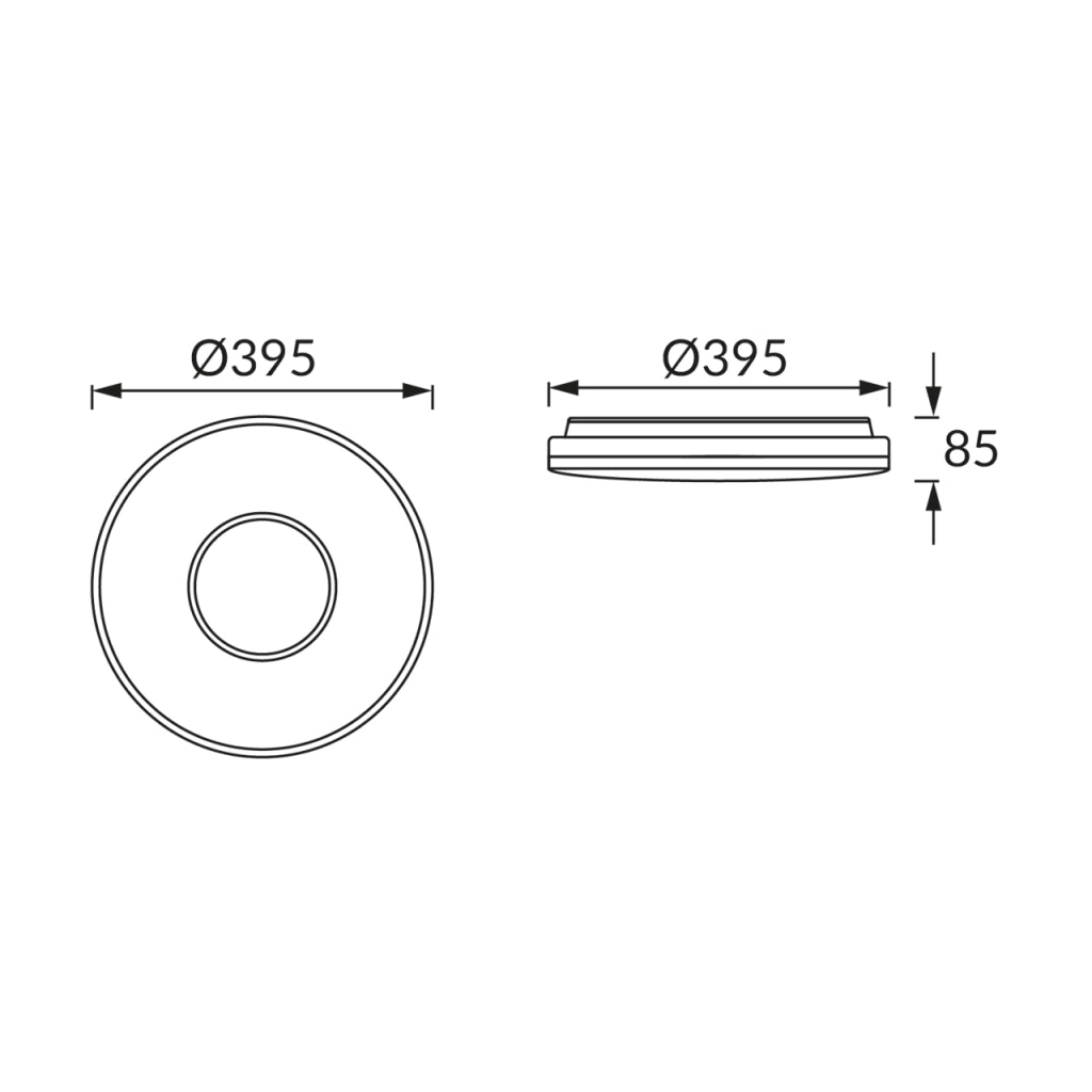 Plafoniera bagno Struhm Opera rotonda 39,5cm LED 24W