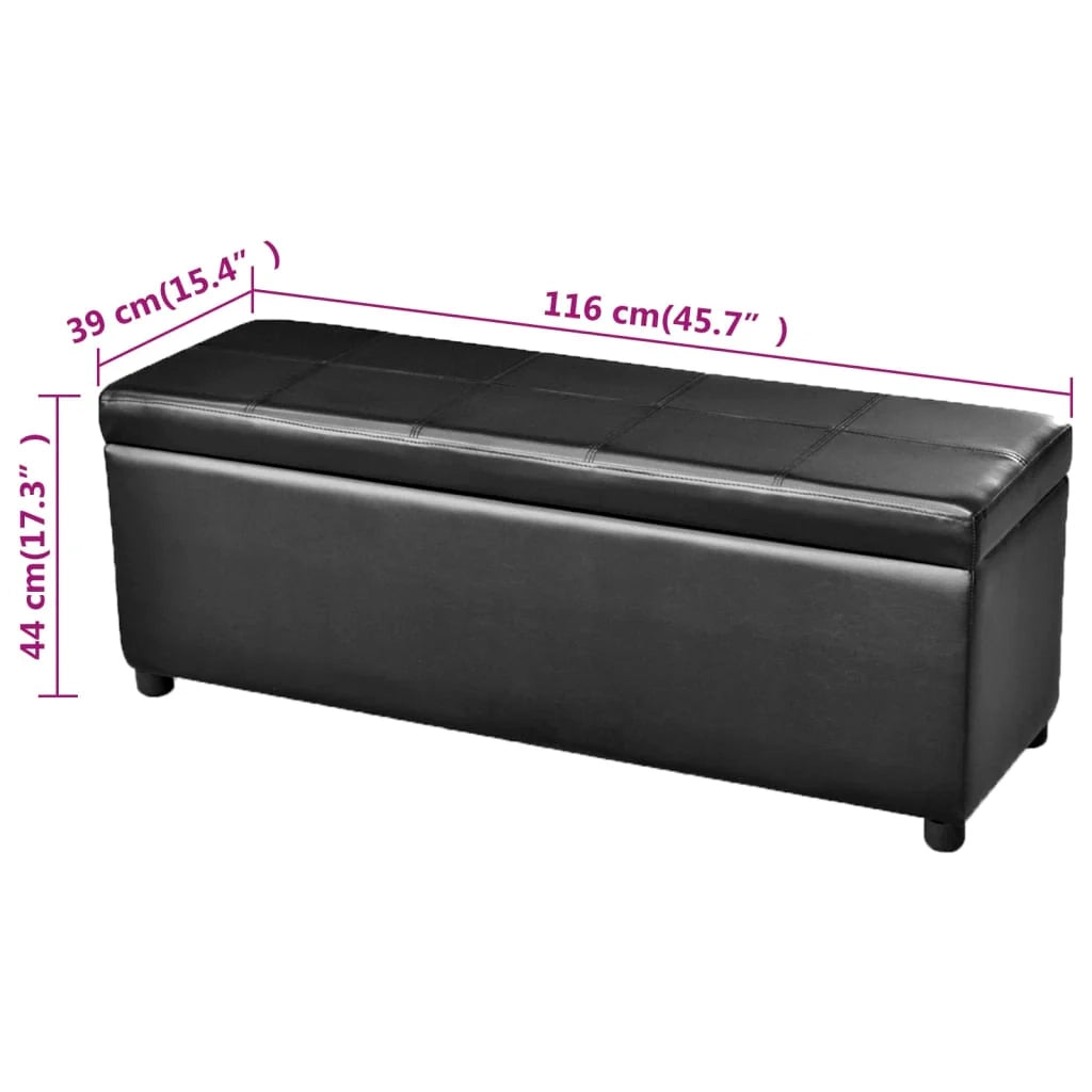 Panca contenitore 116 x 39 x 44 cm legno nero 02_0010770