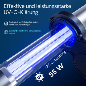 CPA-30000 Filtro a pressione per laghetto con UVC da 55W Per laghetti fino a 60000 litri