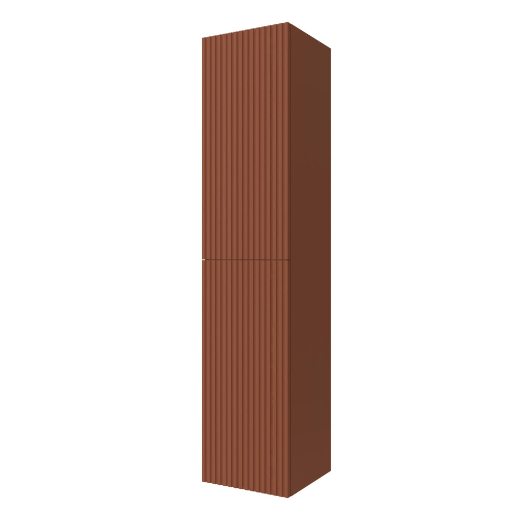 Colonna bagno sospesa 160cm in color terracotta a 2 ante Nara
