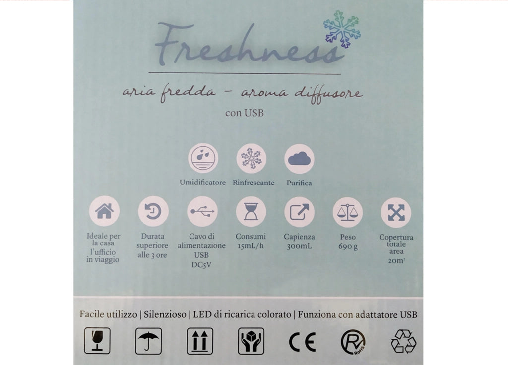 Diffusore Aromi Elettrico Silenzioso Profumo Ambienti Casa Aroma Freshness