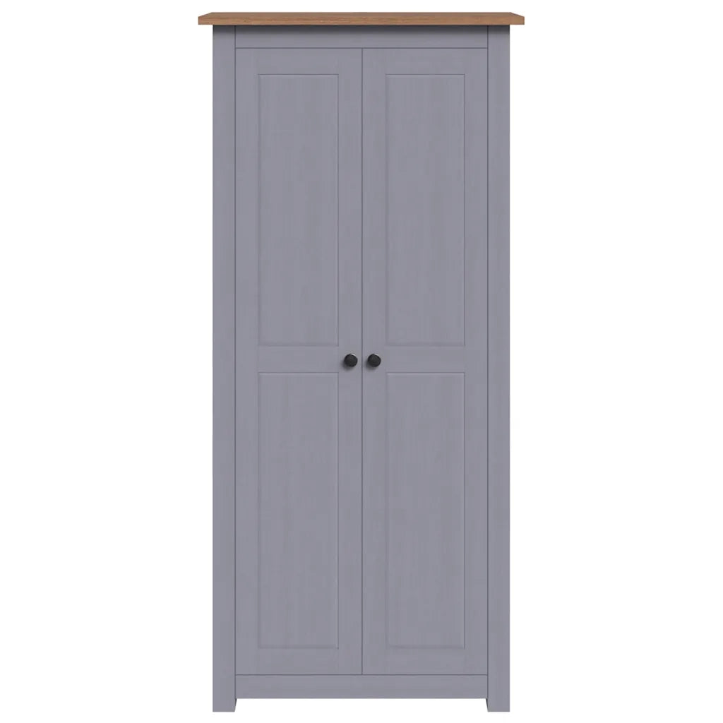 Armadio Grigio 80x50x171,5 cm Legno Massello Pino Panama Range CFW8349888