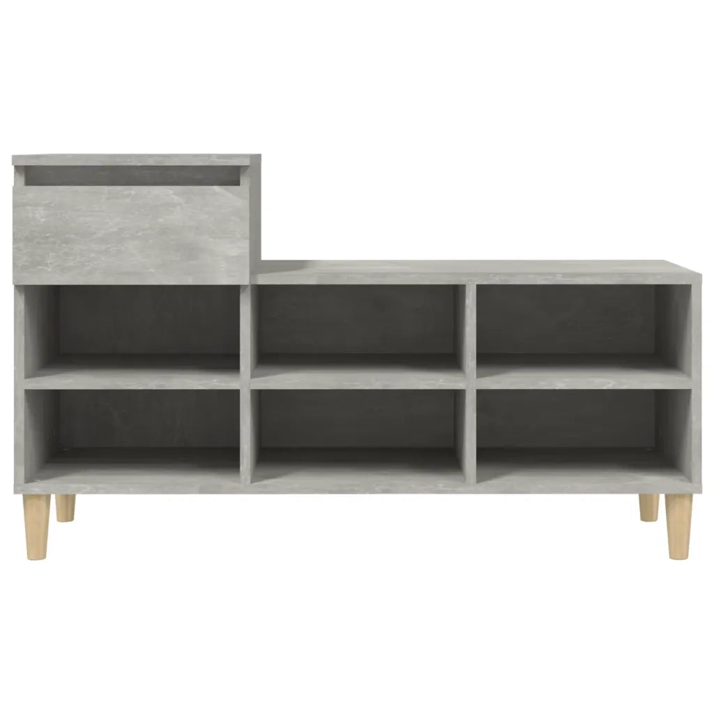 Scarpiera Grigio Cemento 102x36x60 cm in Legno Multistrato 821208