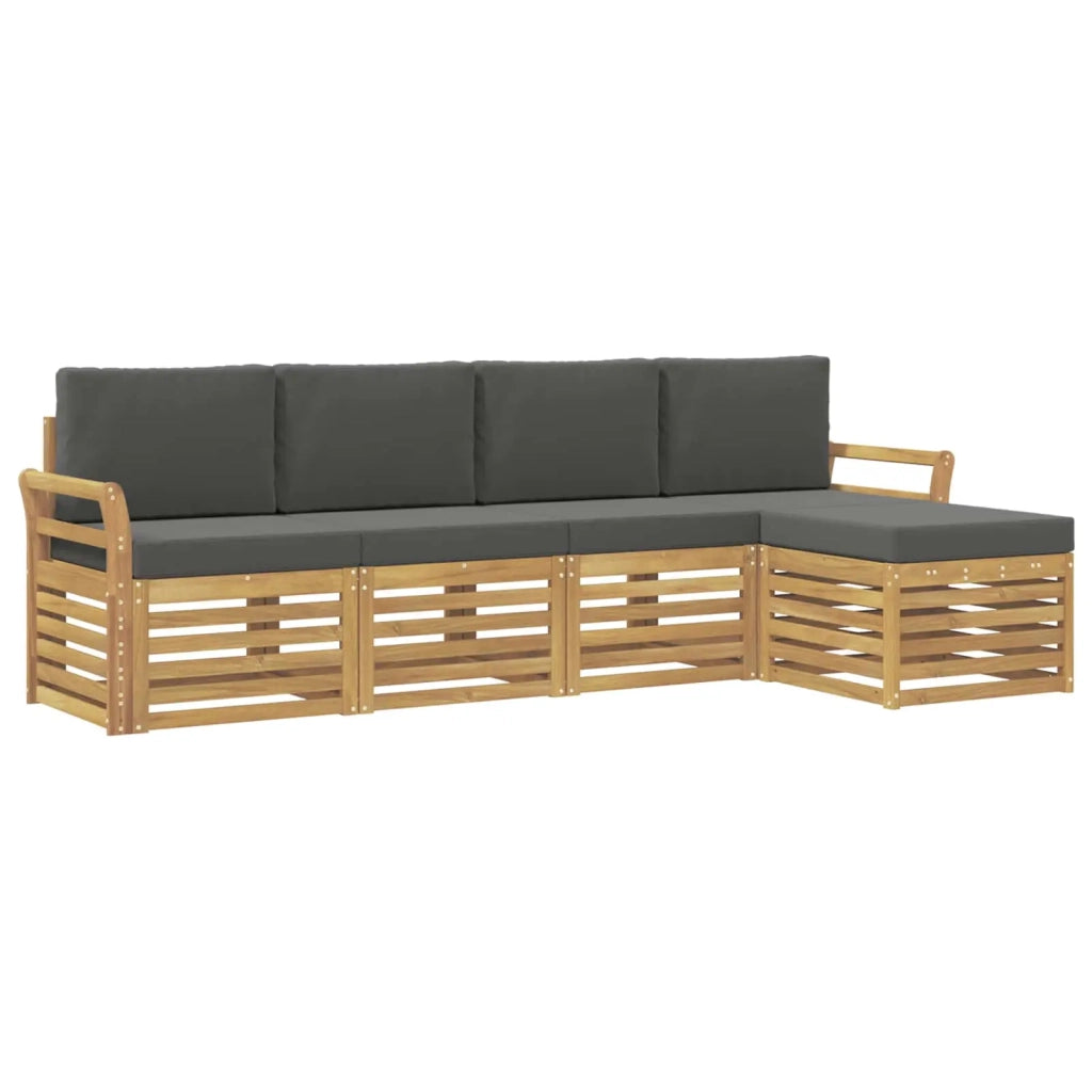 Set di divani da esterno 5 pcs Bianco e Antracite 3391677