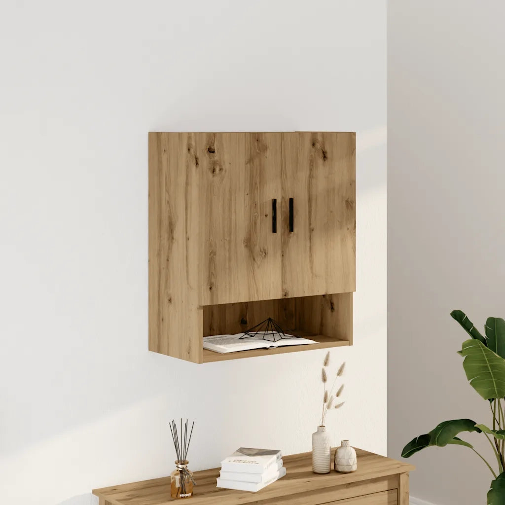Armadietto a Muro | Mobile a Parete Rovere Artigianale 60x31x70 cm in Truciolato