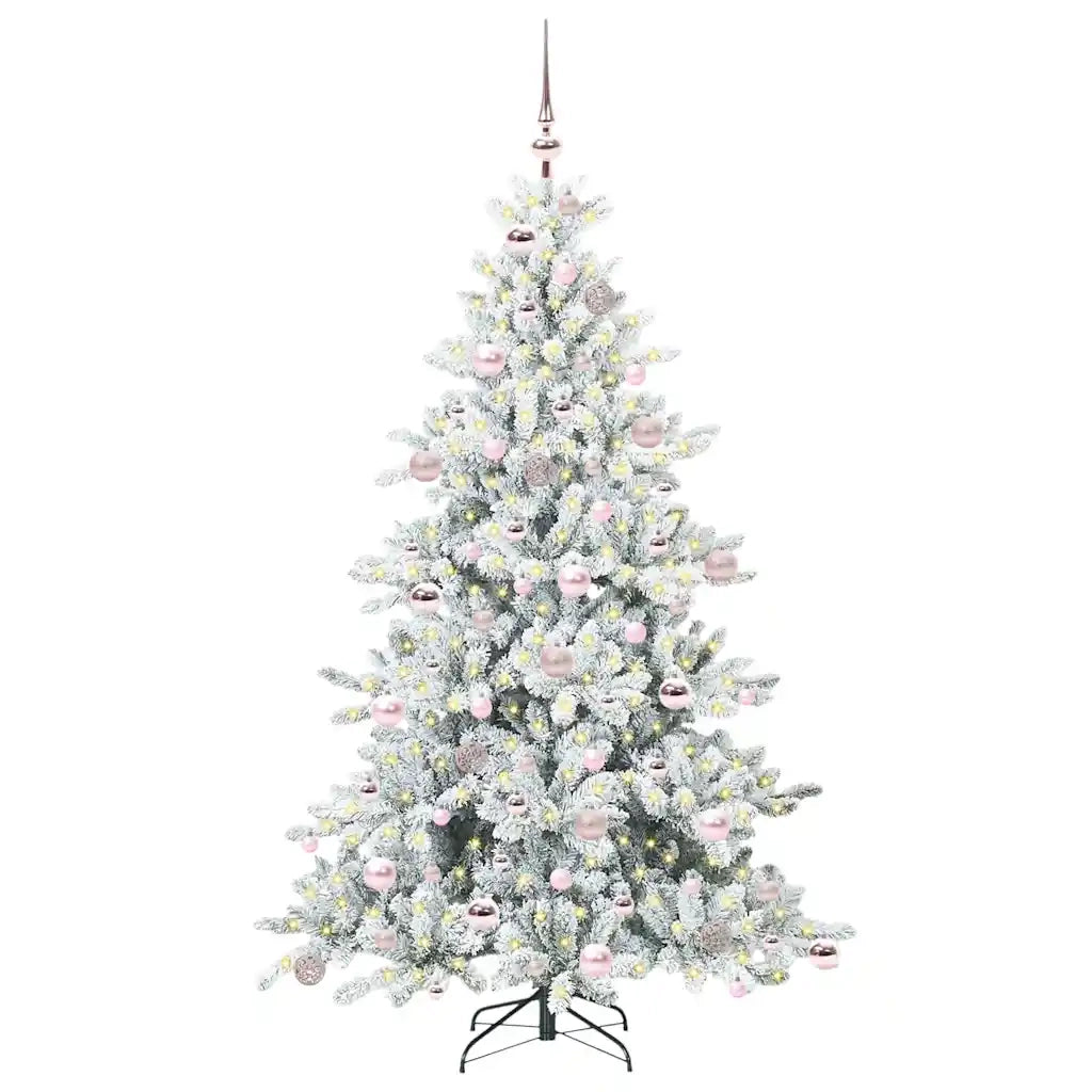 Albero di Natale Artificiale con Rami Pieghevoli Bianco 180 cm 3397720