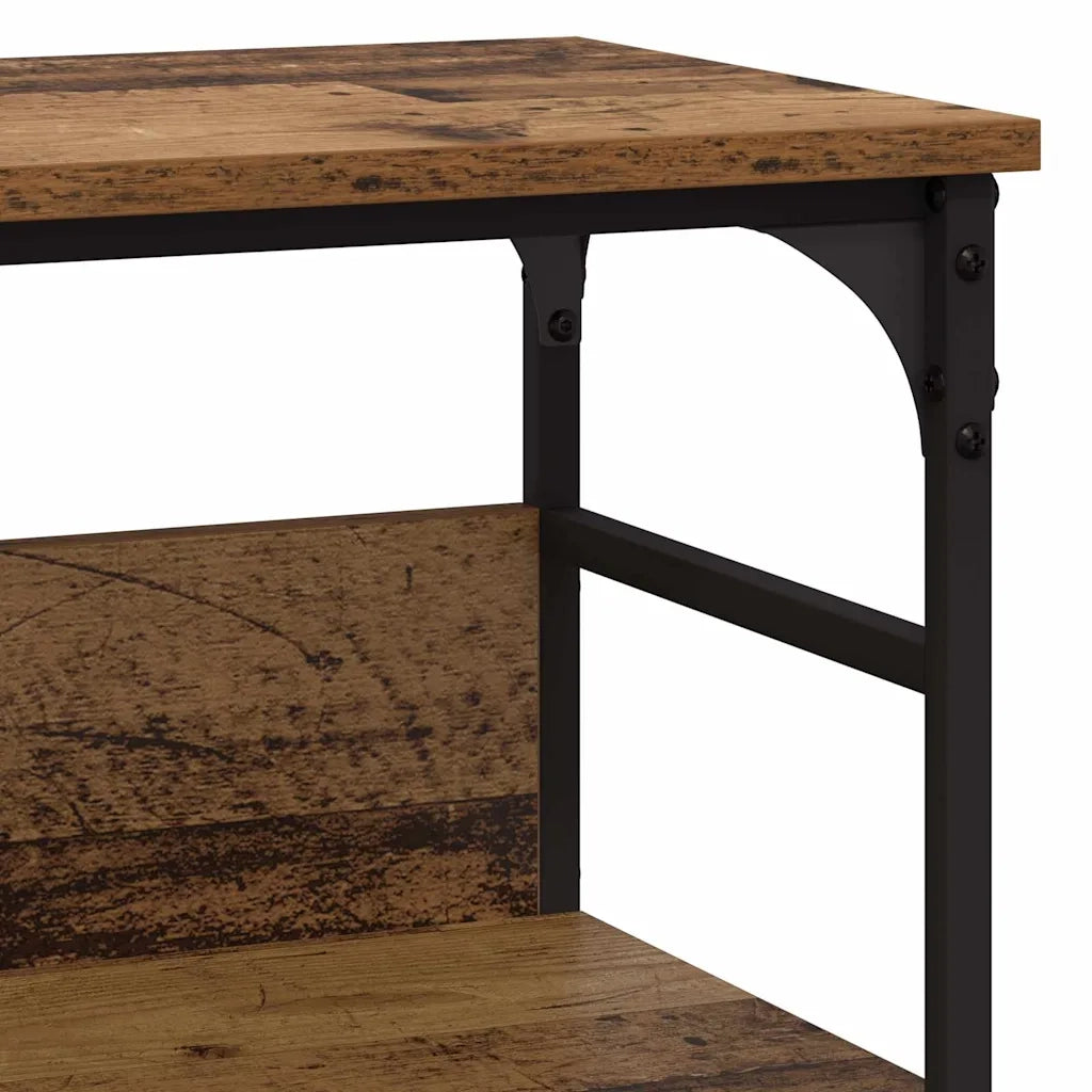 Tavolo consolle con lo scaffale Legno vecchio 100 x 32 x 75 cm 883553