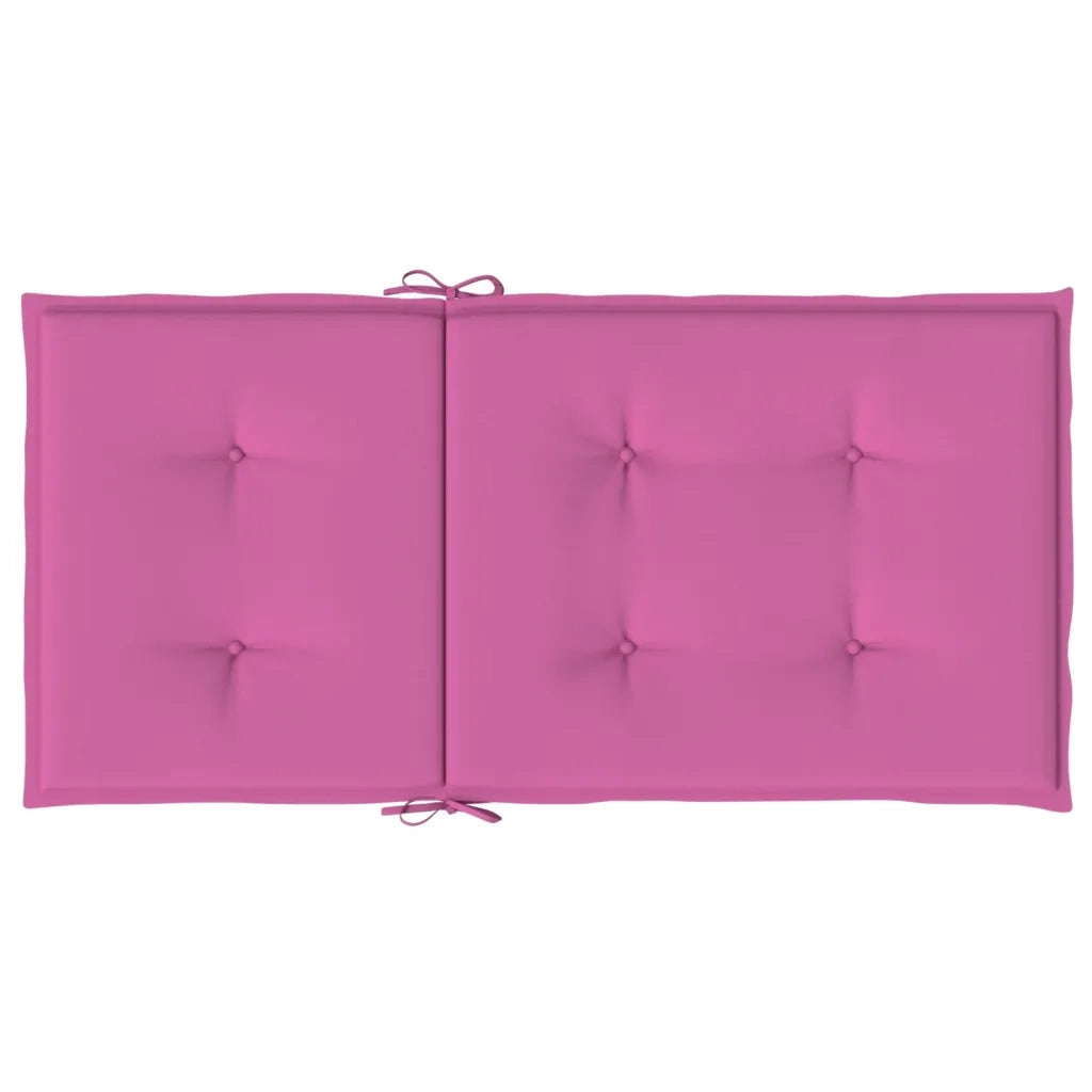 Cuscini per Sedia con Schienale Basso 6 pz | Cuscini per sedie Rosa in Tessuto