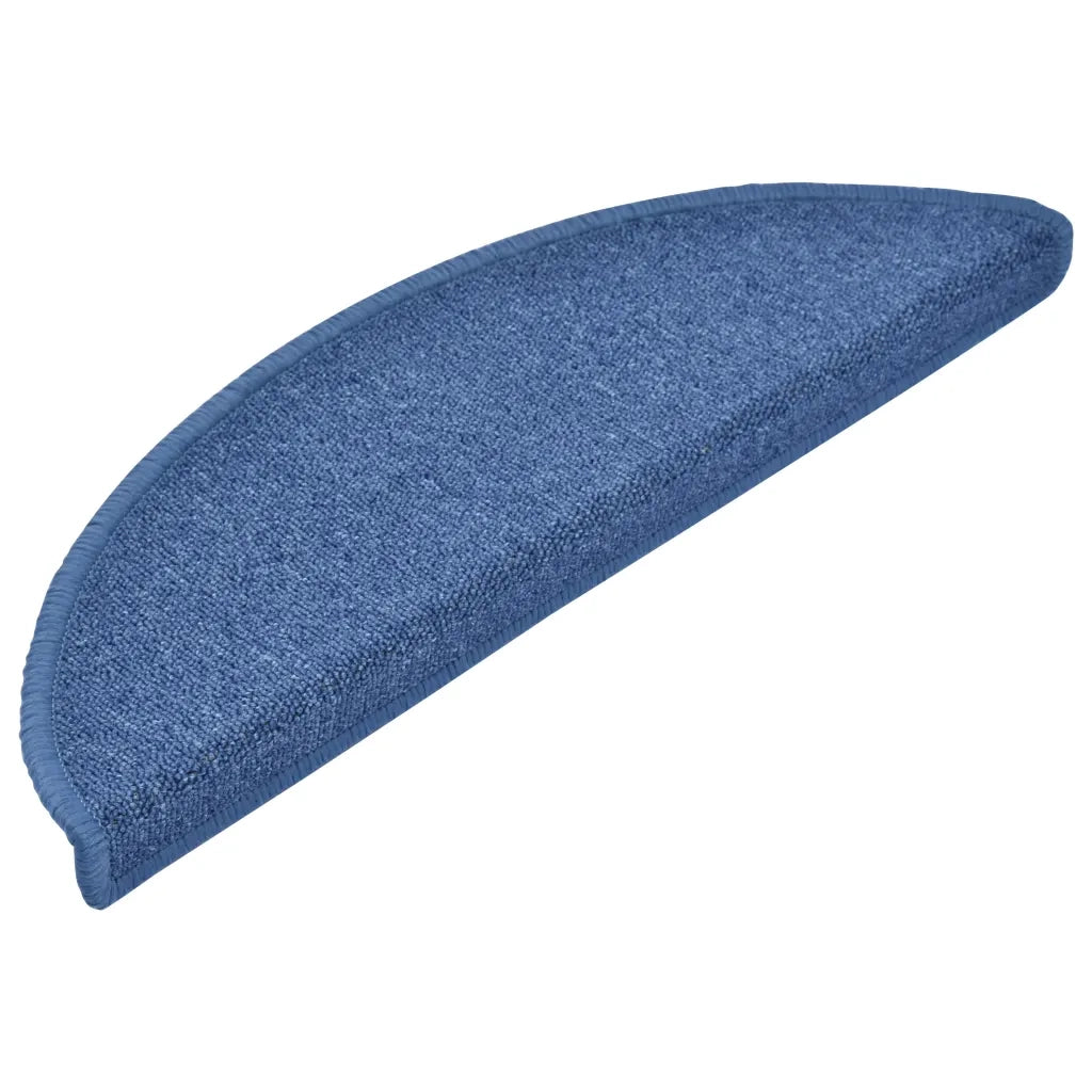 Tappetini per scale 10 pz 56x17x3 cm blu semicircolari 149749