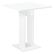 Tavolo Quadrato Lindesnes da Cucina Pranzo Bar 65 x 65 x 78 cm - Bianco Lucido [en.casa]