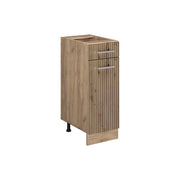 Vicco Mobiletto base per cucina Rovere artigianale 30 cm senza piano di lavoro