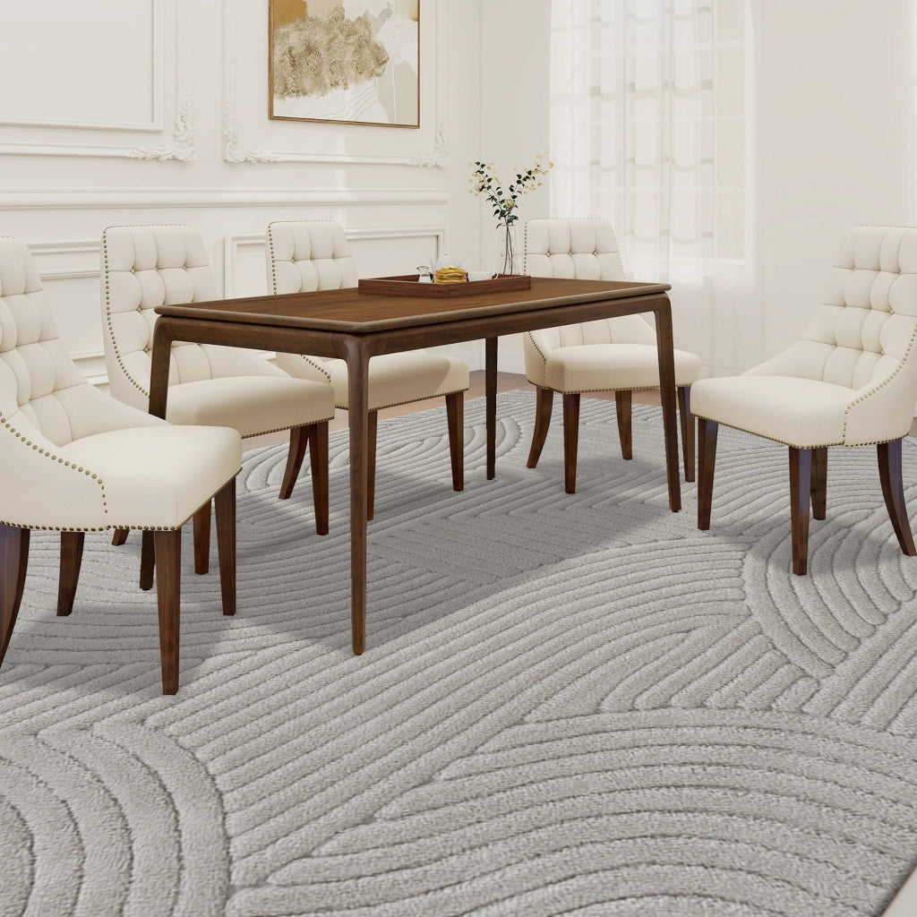 Tappeto Moderno 230x160 cm ¨C zephmum ¨C Grigio Pelo Corto Antiscivolo