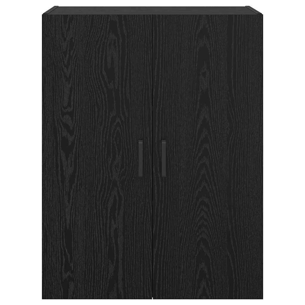Set di 2 moderni pensili da parete 69,5 x 34 x 90 cm con ampio ed elegante spazio di archiviazione in legno ingegnerizzato rovere nero 02_0056036