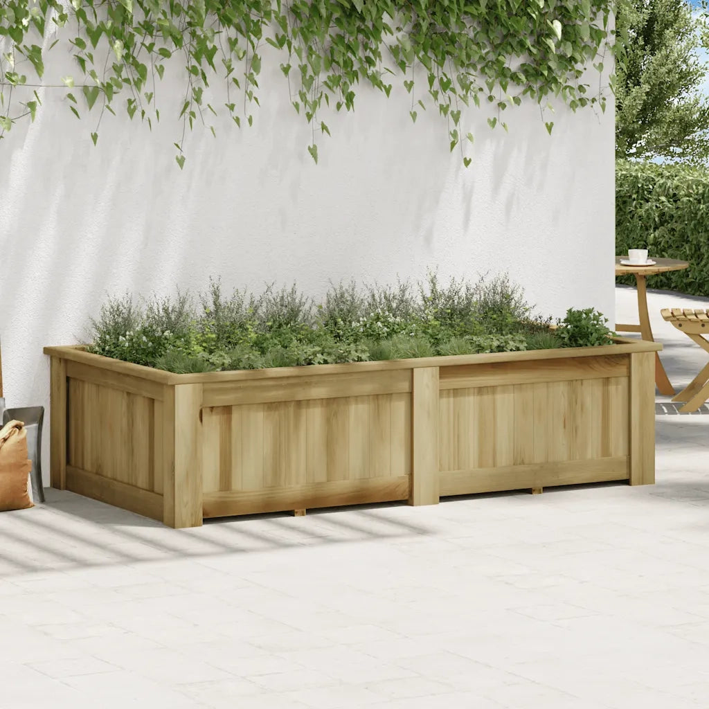 Fioriera Rialzata 196x100x50 cm in Legno di Pino Impregnato cod mxl 51767