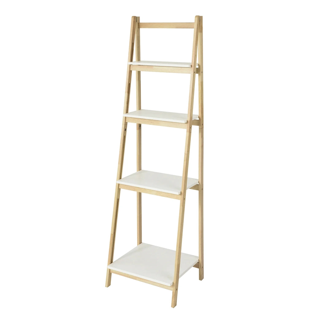 SoBuy Scaffale a scala,Libreria,Scaffale componibile,in legno di Hevea,pieghevole, FRG162-N,IT