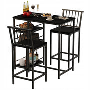Set bar: tavolo + 2 sedie | nero | stile loft | per cucina/sala da pranzo