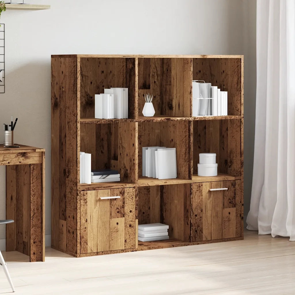 Libreria-Scaffale per Libri-Mobile di Stoccaggio Legno Antico 98x29x97,5 cm in Legno Multistrato