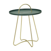 Tavolino VKH525, Verde, Metallo, 45x45x59 cm