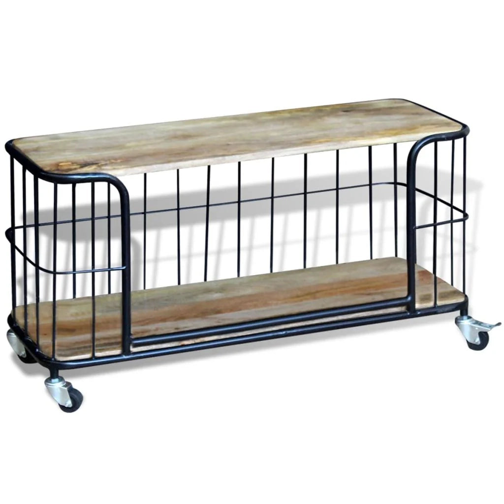 Mobile TV/credenza di design pratico 100 cm legno massello di mango 2502260