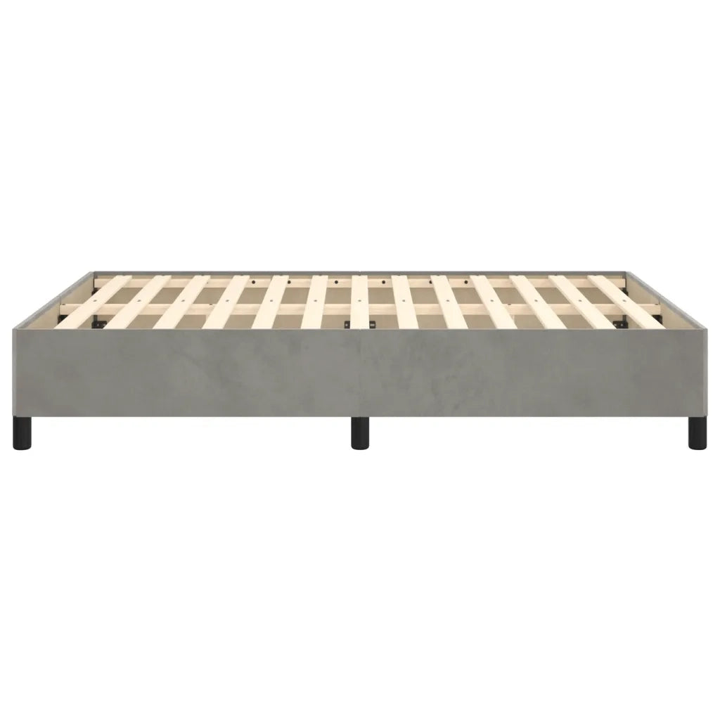 Giroletto senza Materasso Grigio Chiaro 140x200 cm Velluto
