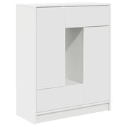 Credenza | Madia | Buffet da pranzo | Armadio da pranzo con Cassetti e Ante Bianco 73x31x90 cm
