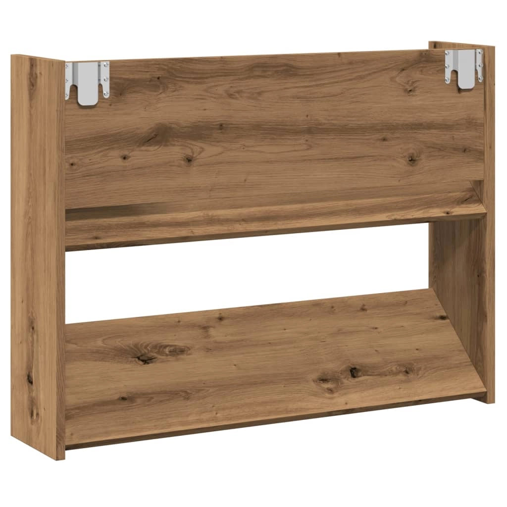 Scarpiera mobile contenitore per scarpe ingresso/corridoio/soggiorno montaggio a parete realizzata a mano legno ingegnerizzato marrone 02_0021905