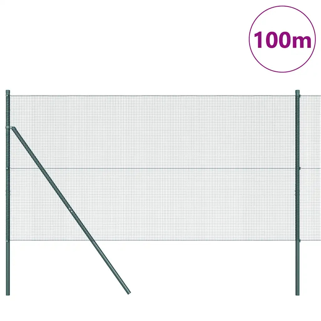 Palo della recinzione Verde 100 x 1 m (maglia 12 x 12 mm)