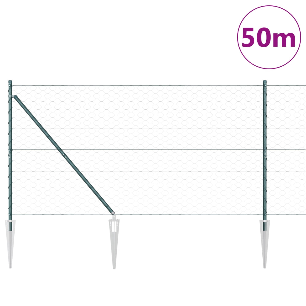 Recinzione Esagonale  Verde 1.2x50 m Acciaio