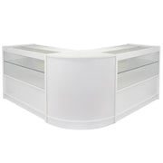 Set Gemini con 3 Banconi Negozio e Reception Bianco Brillante Elegante Solidi