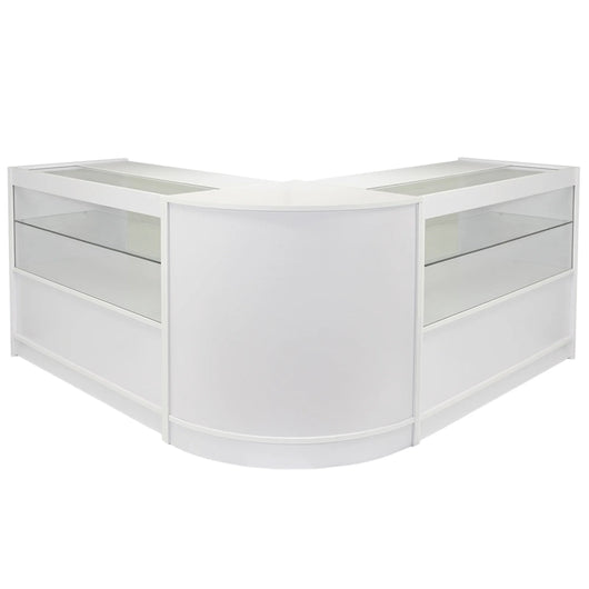 Set Gemini con 3 Banconi Negozio e Reception Bianco Brillante Elegante Solidi