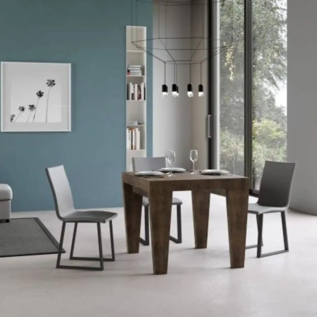Tavolo allungabile 90/246x90 cm Spimbo colore noce