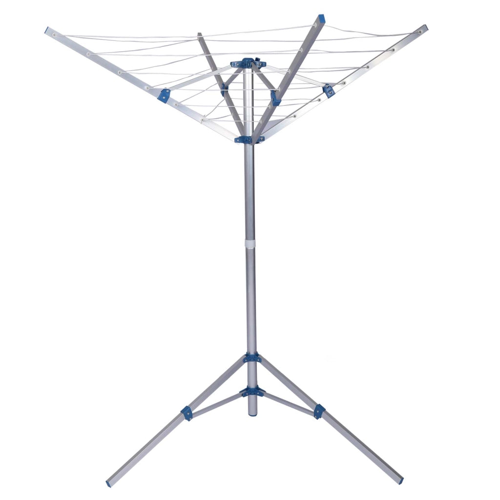 Stendibiancheria a ombrello mobile 16 m di fili 4 Bracci Stendino in alluminio alto 155 cm
