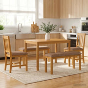 Set da pranzo 5 pz Grigio Legno di Quercia Massello 3430275