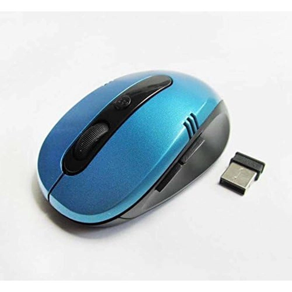 Trade Shop - Mouse Ottico Wireless 2,4 Ghz Senza Fili Design Ergonomico 1000 Dpi Vari Colori -