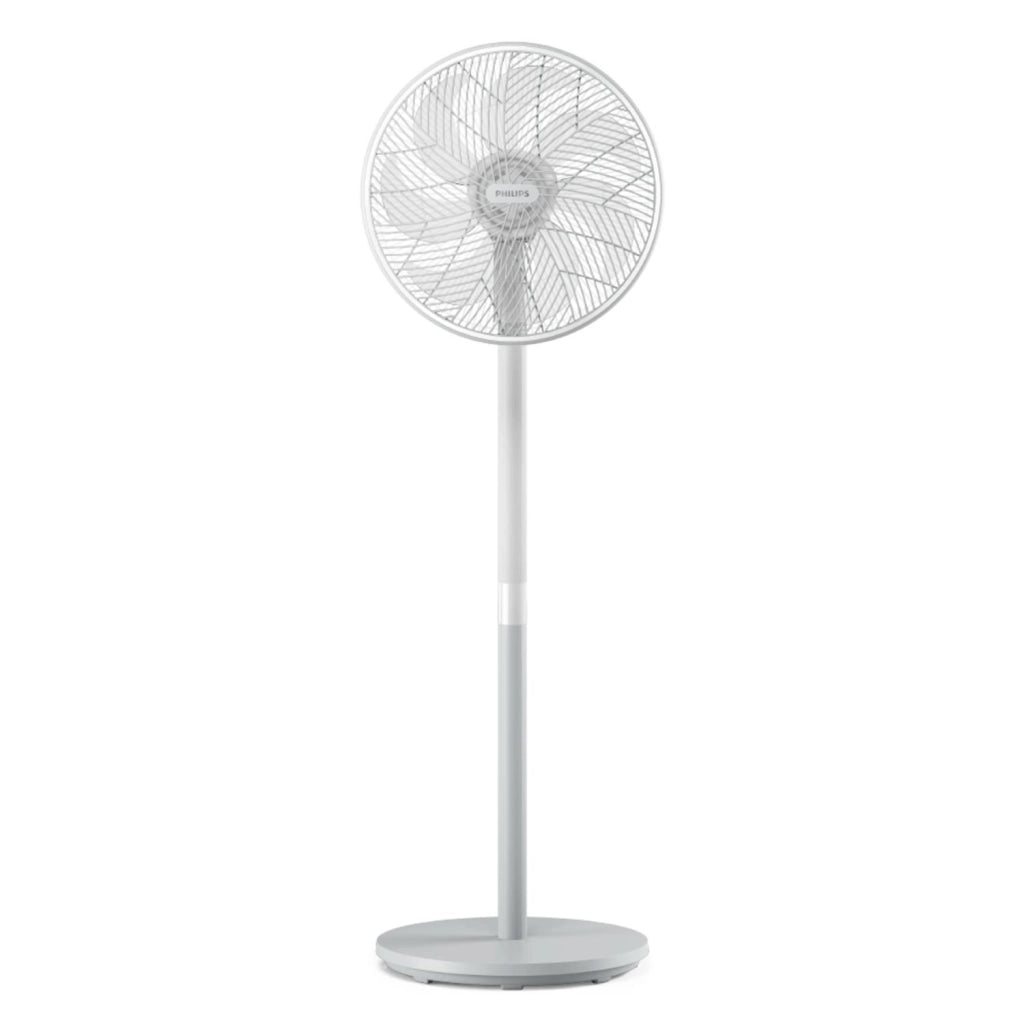 Philips CX2550-00 Ventilatore a Piantana a Terra con 7 Pale Diametro 40 cm Oscillante e Timer Bianco