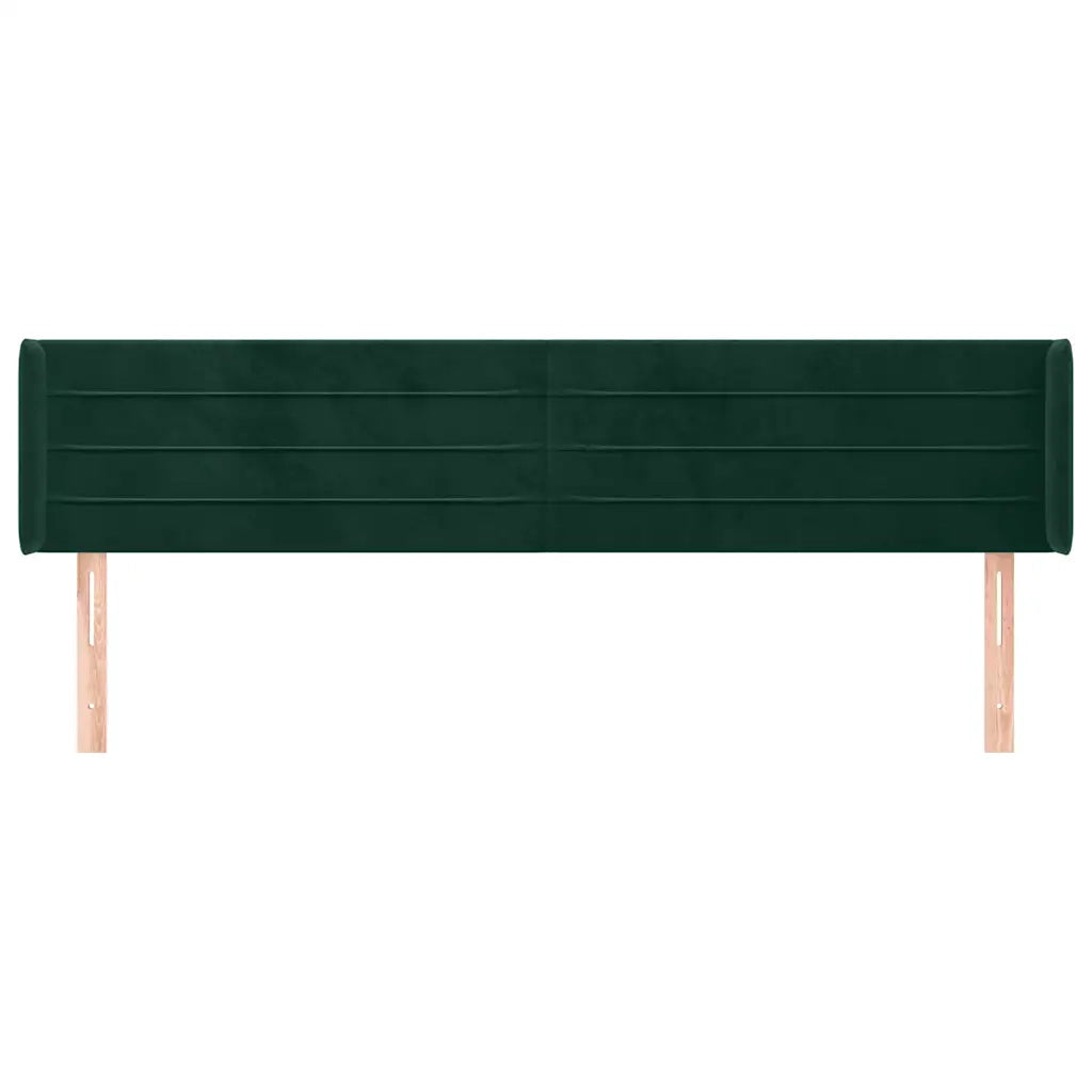 Testiera ad Orecchio Verde Scuro 183x16x78/88 cm in Velluto