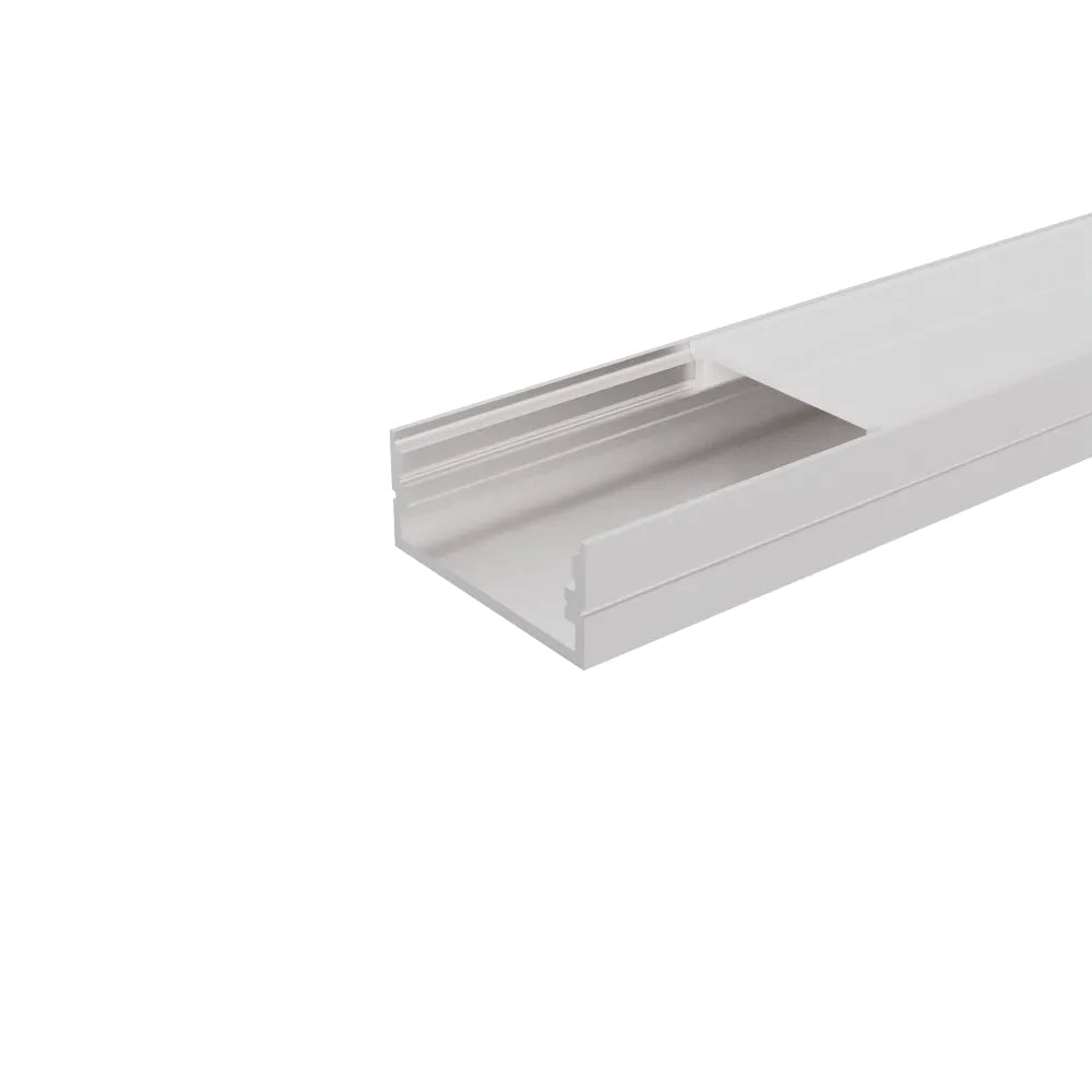 Profilo slim in alluminio bianco 1mt per doppia striscia led