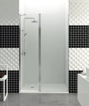 Box doccia frontale OPEN fisso 20 + porta battente 65 85 cm (82,5-85) cromo lucido vetro trasparente